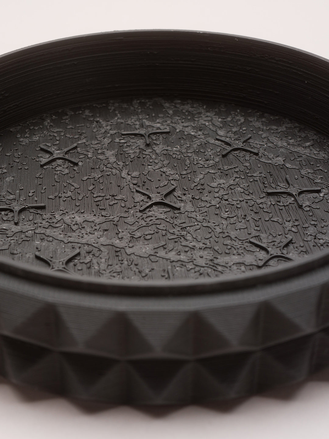 4" Studded Planter – Matte Black