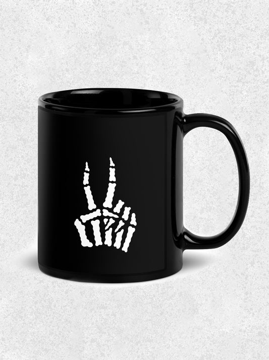 Peace Black Glossy Mug