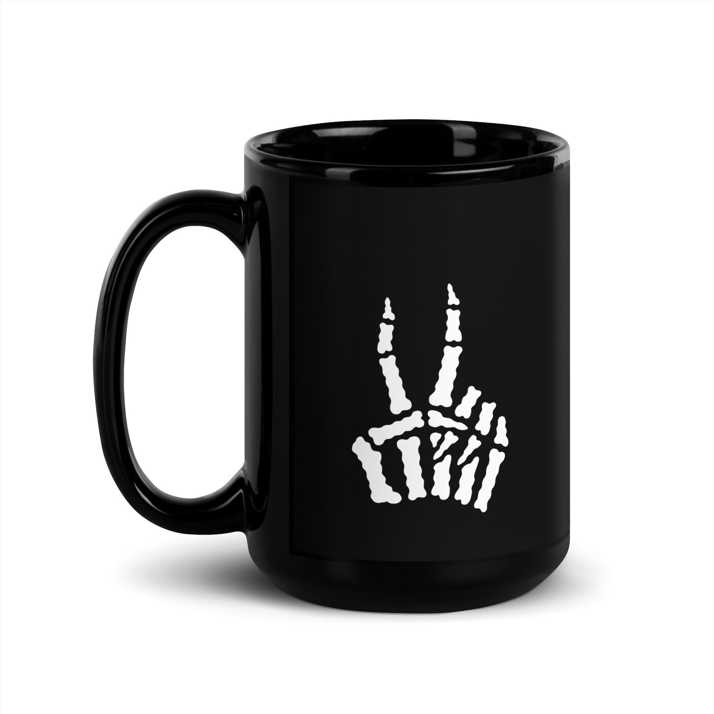 Peace Black Glossy Mug